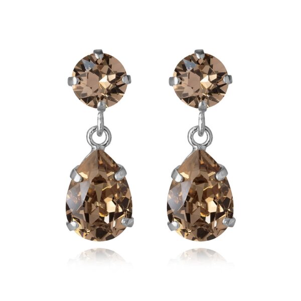 Mini Drop Earrings Rhodium