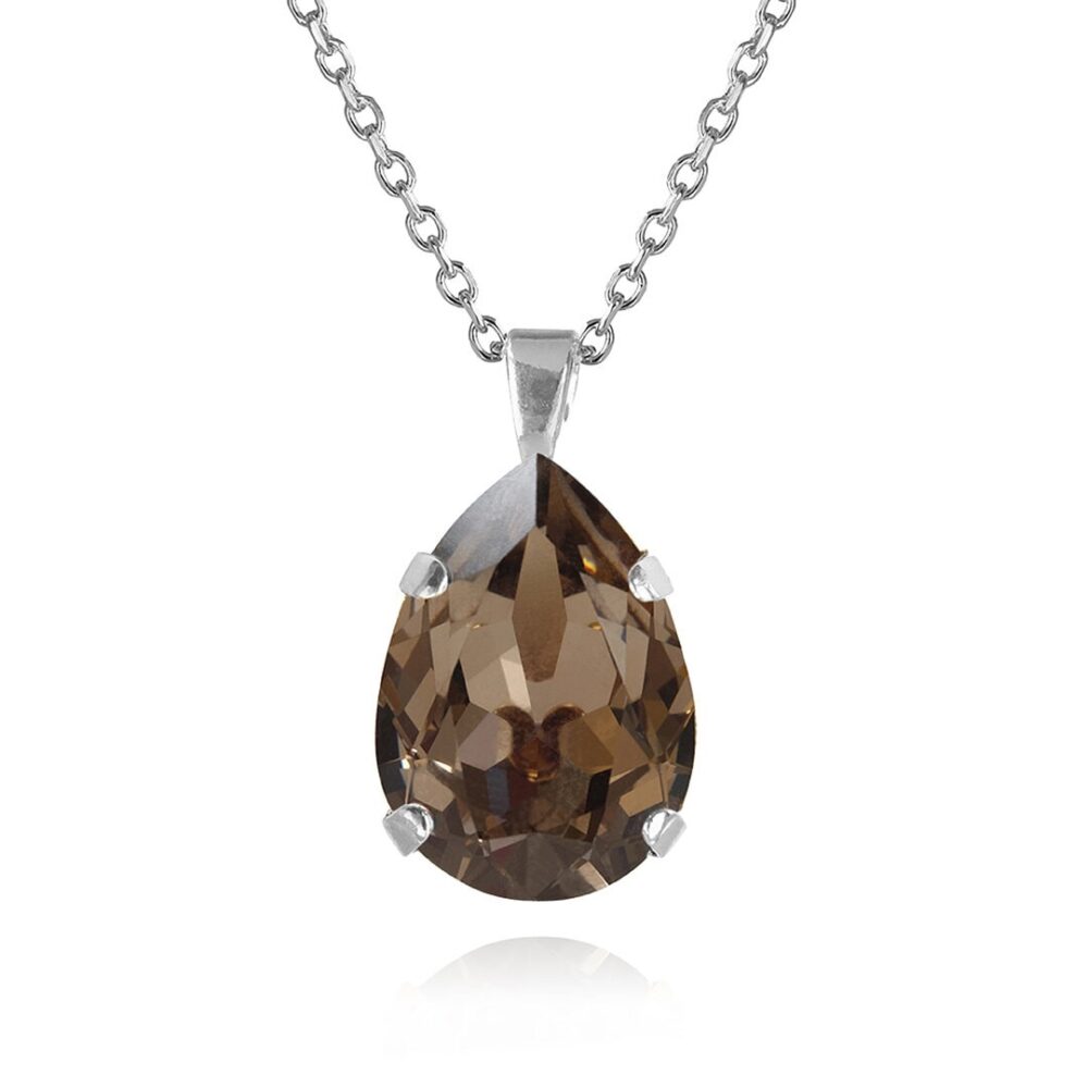 Classic Drop Necklace Rhodium