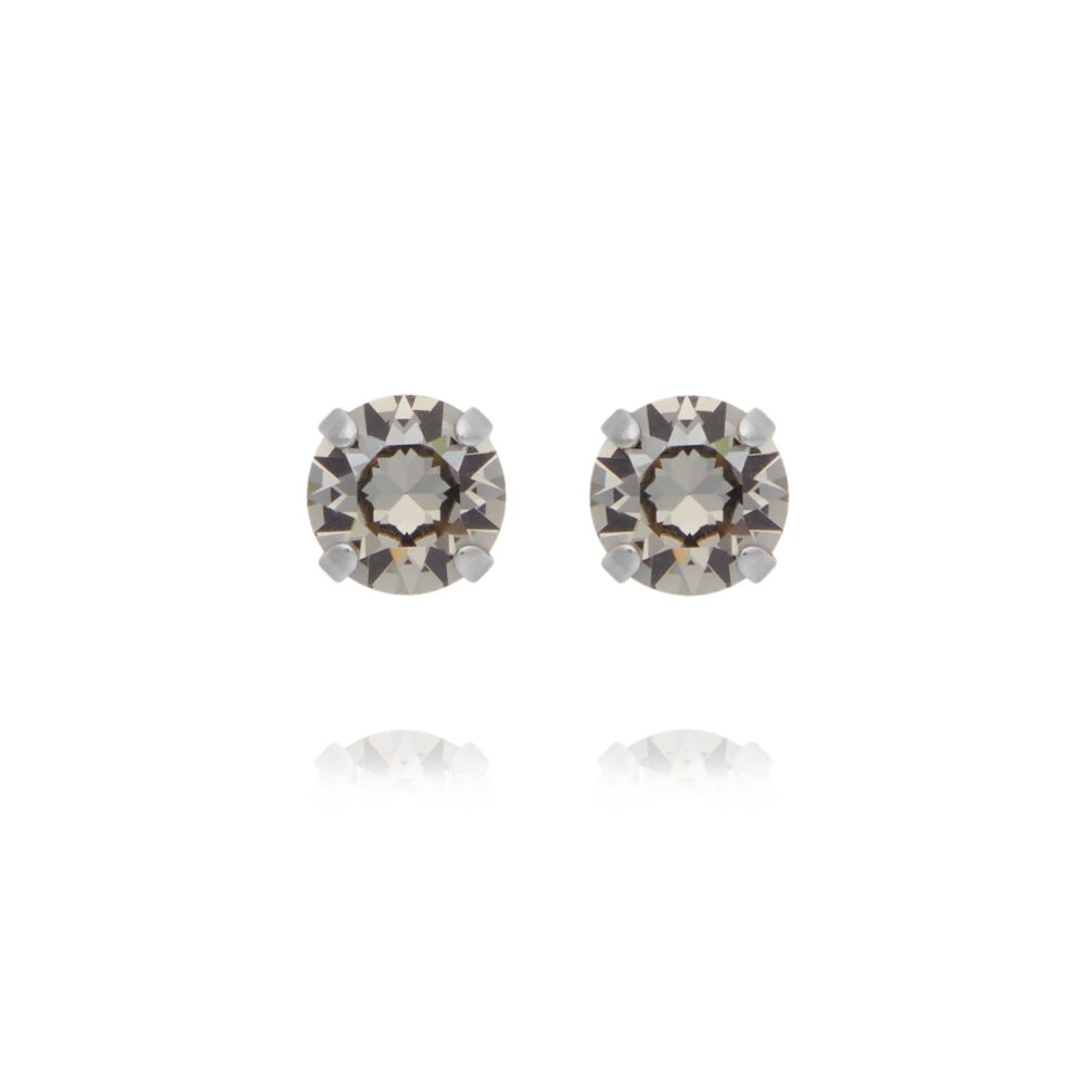 Classic Stud Earrings Rhodium