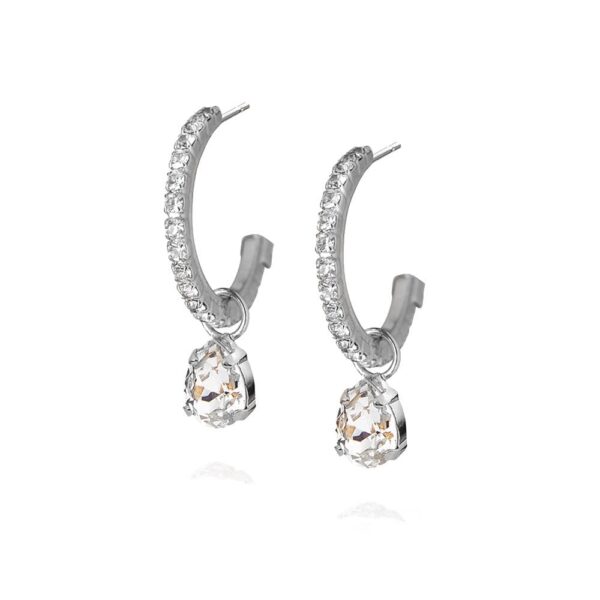 Tracy Loop Earrings Rhodium