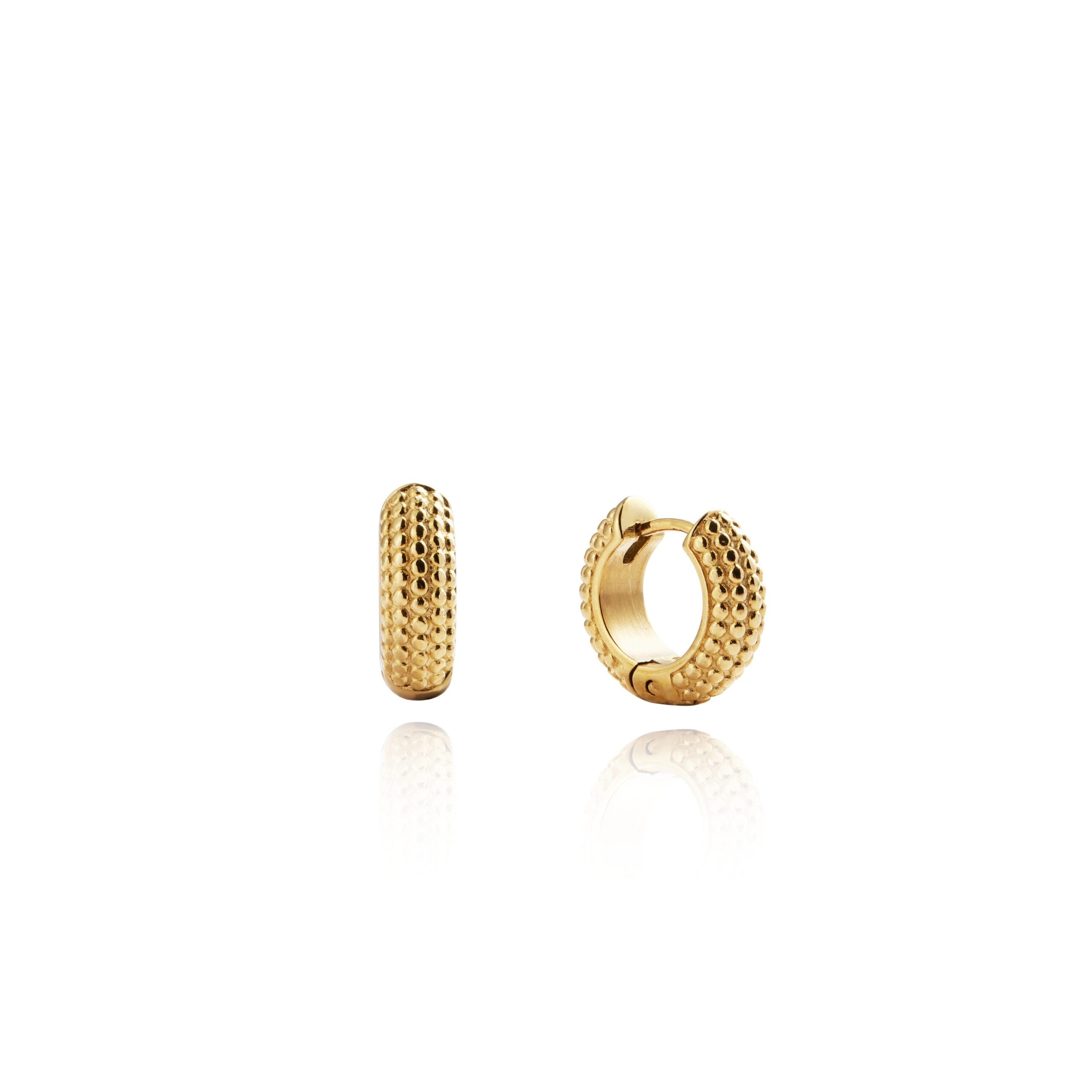 Mockberg Beaded hoops Gold Small