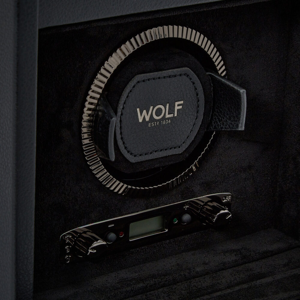 WOLF British Racing Single Watch Winder with Storage