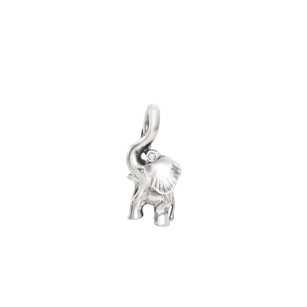 Charm Elephant Sweet Drops in Sterling silver with 1 diam. 0,01 ct TW.VS. and lock - Bild 2
