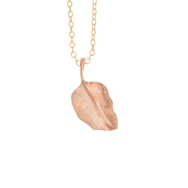 Leaves Pendant round 18 karat rose gold Length: 4cm
