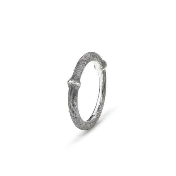 Nature ring no. III - Sterling silver light oxidized
