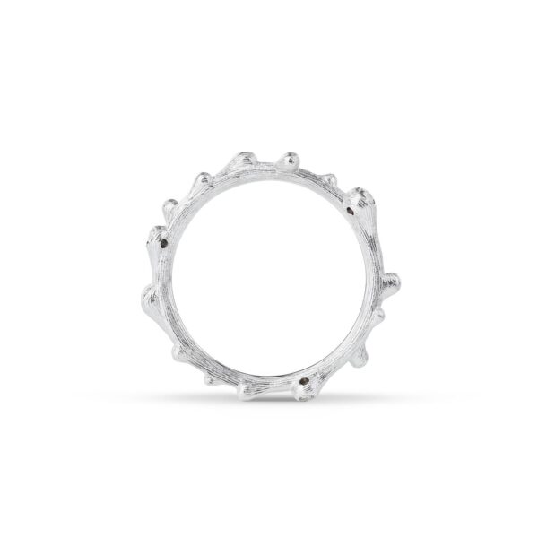 Nature ring 18 karat rhodineret hvidguld 5 brill. i alt  0,04 ct. TW.VS.