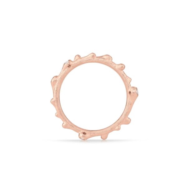 Nature ring 18 karat rosaguld 5 brill. i alt 0,04 ct. TW.VS.
