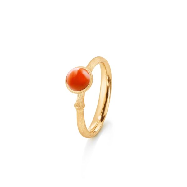 Ring Lotus str. 0 - Tiny - 18 karat rødguld corallium rubrum - Bild 2