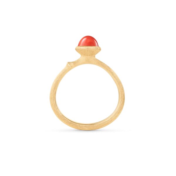 Ring Lotus str. 0 - Tiny - 18 karat rødguld corallium rubrum