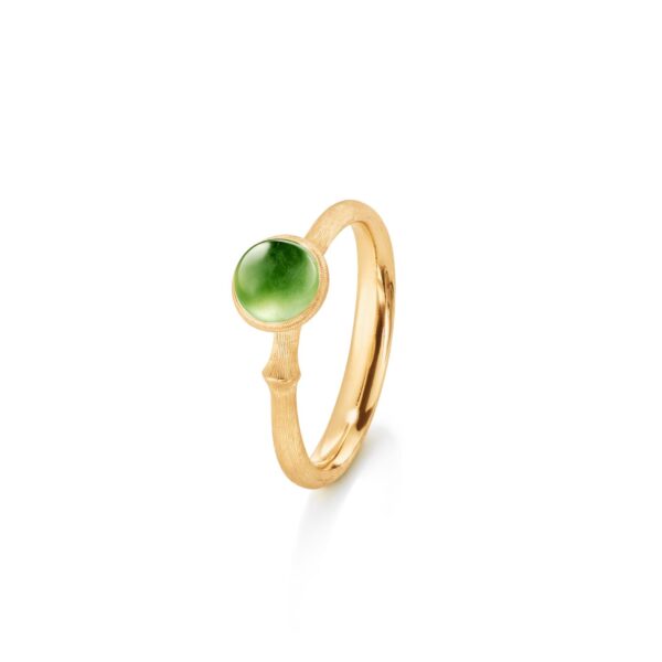 Ring Lotus str. 0 - Tiny - 18 karat rødguld med serpentin - Bild 2