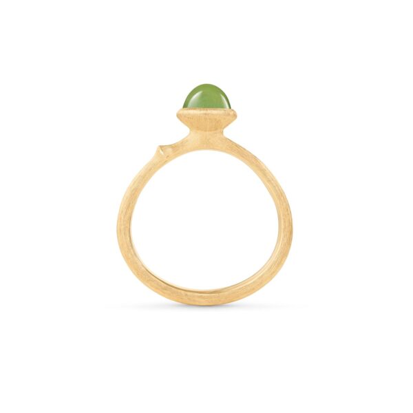 Ring Lotus str. 0 - Tiny - 18 karat rødguld med serpentin