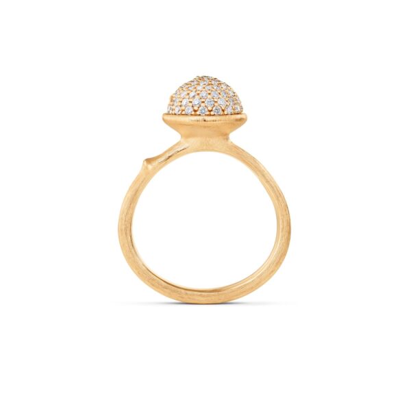 Ring mellem Lotus 18 karat rødguld paveret med 76 brillanter i alt 0,40 ct. TW.VS.