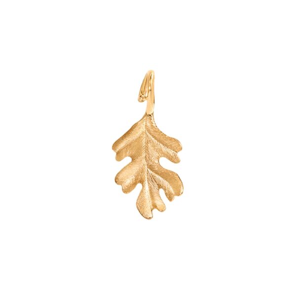 Pendant oak leaf medium Forest 18 karat yellow gold length: 3 cm - Bild 2