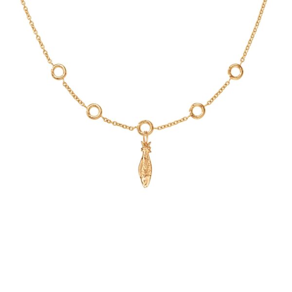 Young Fish Pendant 18 karat yellow gold Length: 1,6 cm - Bild 3