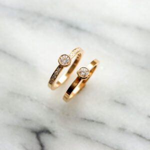 PIL med briljant, rödguld