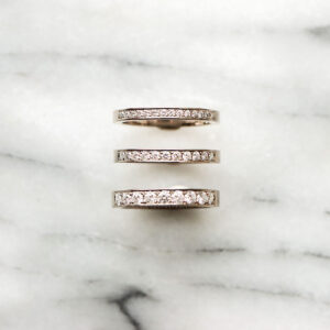 TEG med briljanter, vitguld x 3