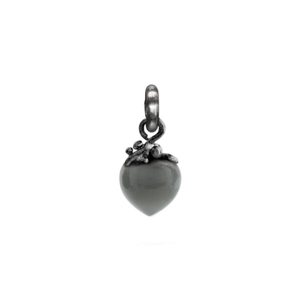 DEW DROP SILVER OXIDIZED WITH GRAY MOONSTONE