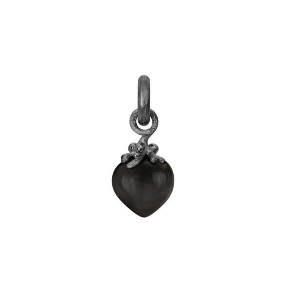 Sweet drops berlock in satinized and oxidized Sterling silver with lock