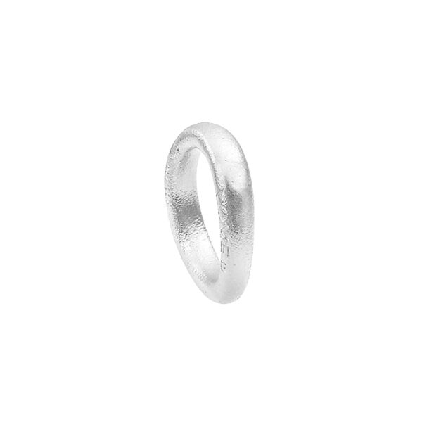 Love Ring No 4 18 karat white gold textured and with the word love and heart engraved on one side